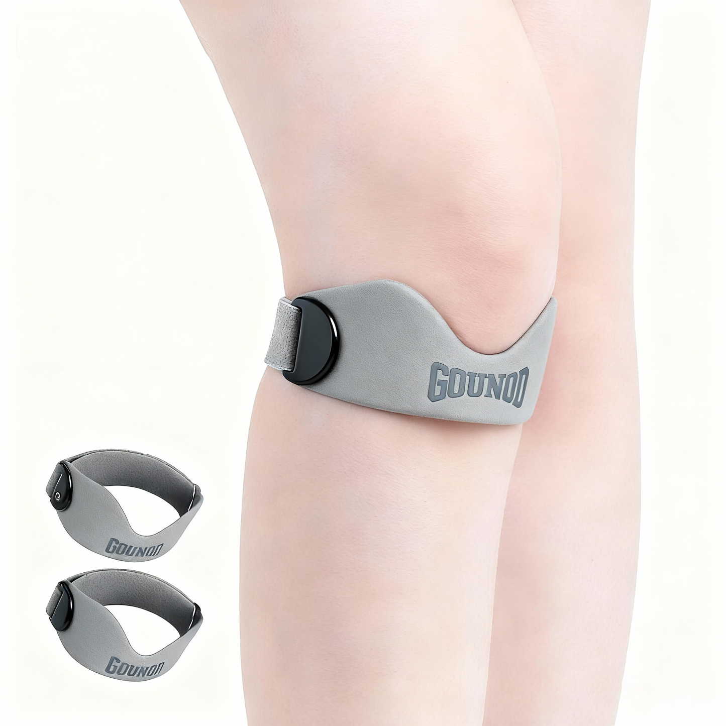 Silicone Patella Knee Strap for Knee Pain Relief – Adjustable Brace for Women & Men, Ideal for Running, Basketball, Volleyball, Squats, Tendonitis, and Jumper’s Knee Support